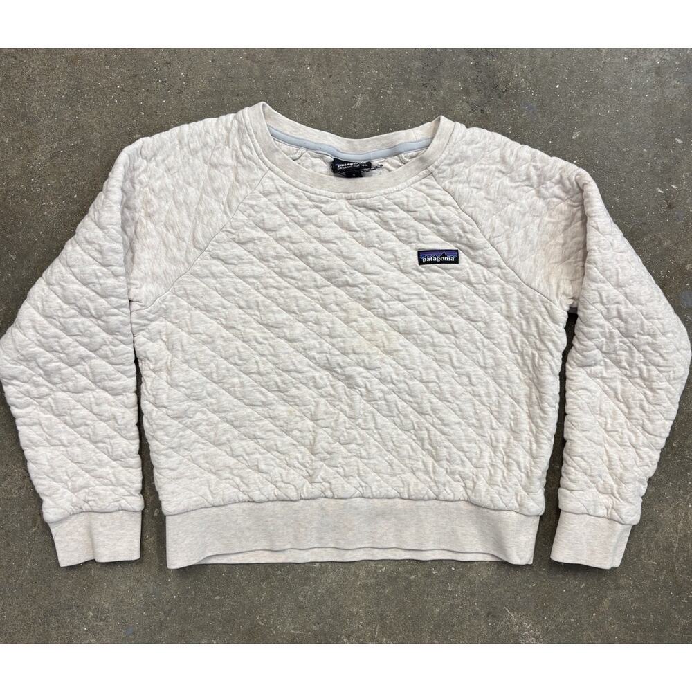 Patagonia Cream Quilted Sweatshirt